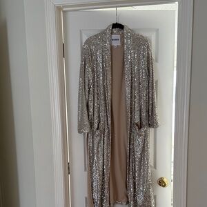 BB Dakota Sparkling Silver Sequin Jacket